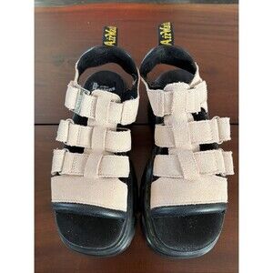 Dr Doc Martens Mattison Platform Slides UK Size 4 US 6 Pink Suede Shoes